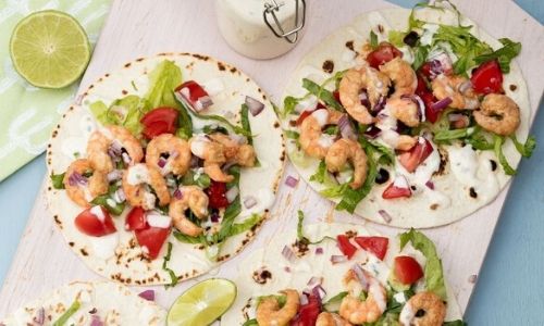 Prawn Tacos With Mexican Yoghurt Sauce